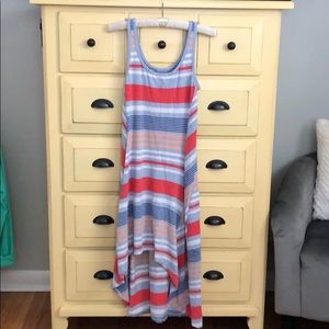 Hi-low cotton stretch dress